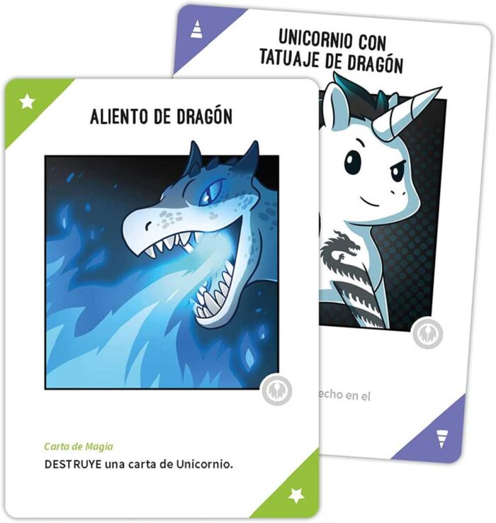 dos verde azul dragones