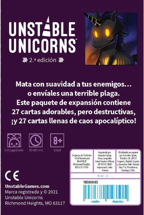 Unstable Unicorns Apocalipsis Irisado - Juego de Mesa en Español